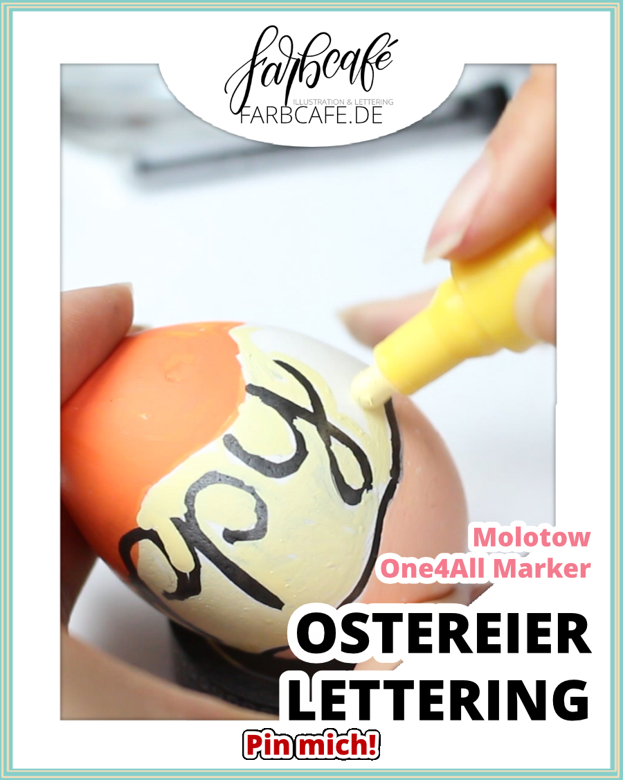 Ostereier Lettering Hintergrund mit Molotow Markern FarbCafe