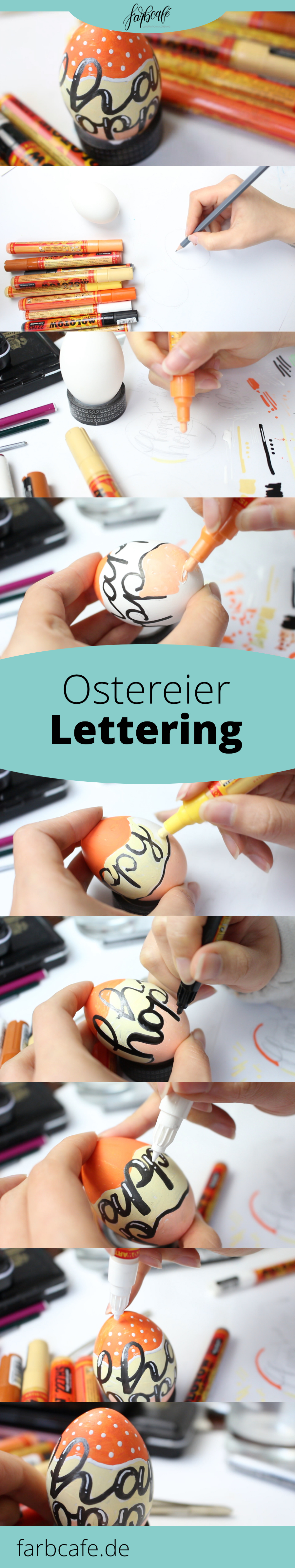 Ostereier - Lettering mit Molotow One4All Markern Farbcafe