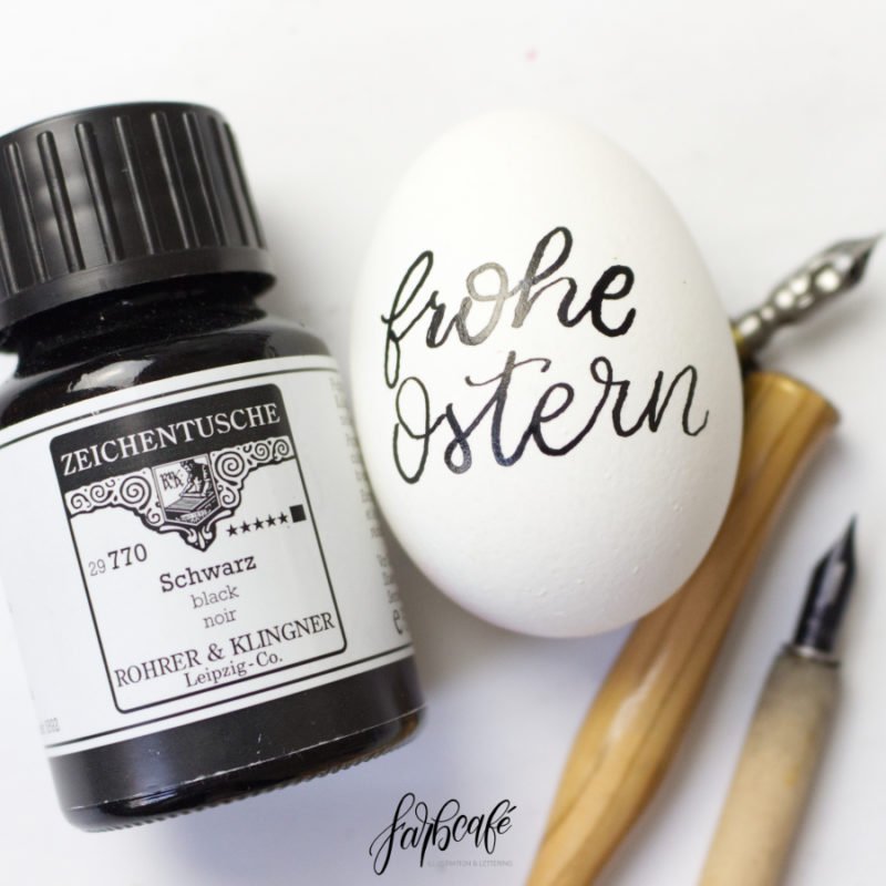 Edle Ostereier mit Kalligraphie