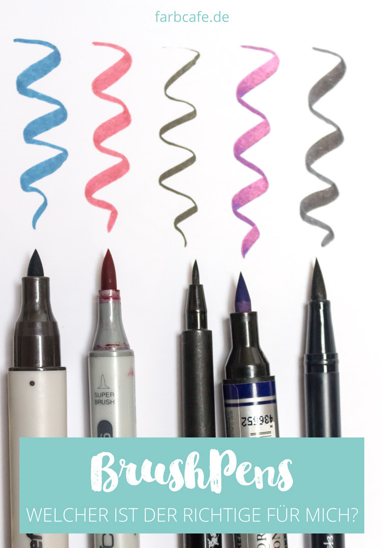 6 Stück Pinselstifte Set 6 Aquarellfarben Brush Pen Stifte Ungiftige Wasserbasis Markers für Bullet Journal Kalligraphie Hand-Lettering Art Marker Filzstifte zum Zeichnen Malen Aquarell-Zeichnungen