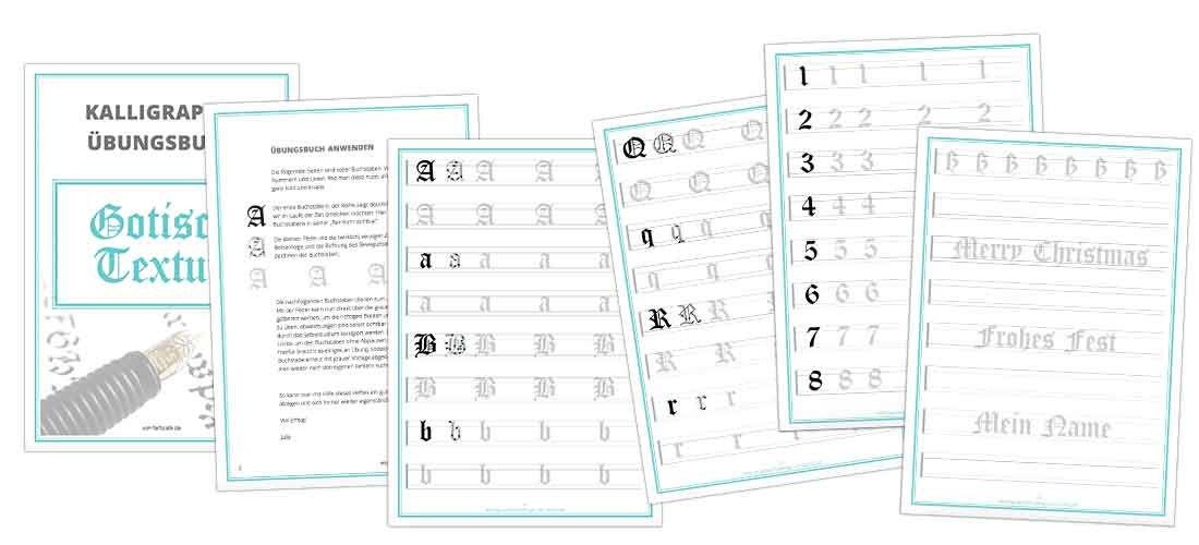 Lerne die traditionelle Kalligraphie mit dem Übungsbuch vom FarbCafé
