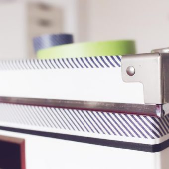 Die Ecke im Detail - Ikea Pappbox mit Maskingtape