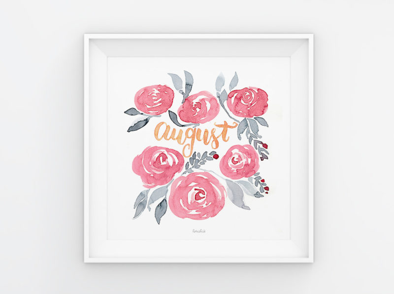 Printable vom August Kalenderblatt für dein Zuhause!