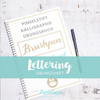 Mein BrushLettering Übungsbuch in Papierform auf Amazon