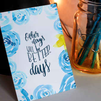 Other Days will be better days - Lettering Postkarte