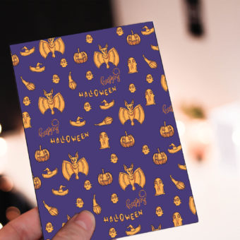 Halloween Illustrationen Postkarte
