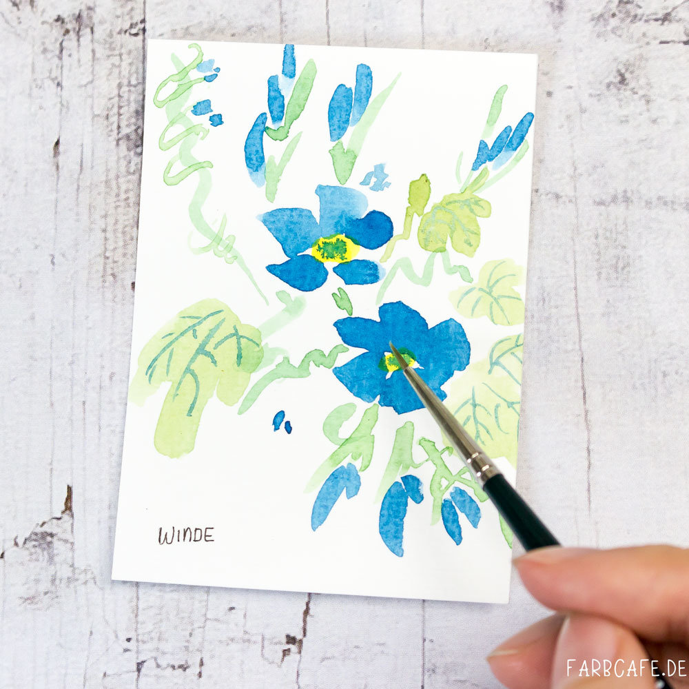 Winde: Chinesische Tuschmalerei auf ACEO