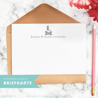 Briefkarten mit deinem Monogramm und Namen