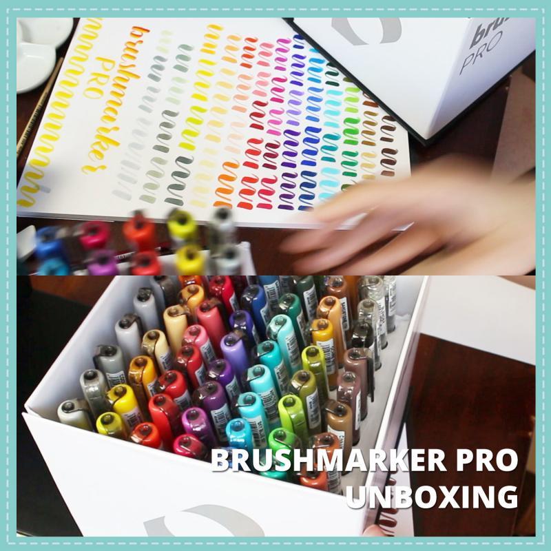 Die neuen Brushmarker von Karin-Markers ausgepackt und angetestet