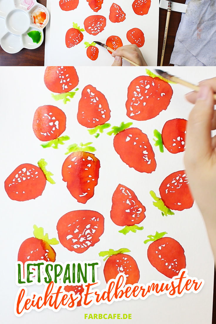 Das sommerliche Erdbeermuster ist ideal für handgemachte Dekorationen