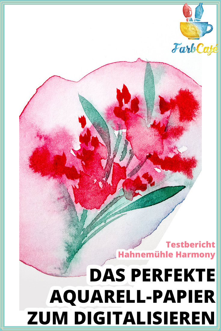 Hahnemühle Harmony digitalisiertes Blumenaquarell | Testbericht von farbcafe.de