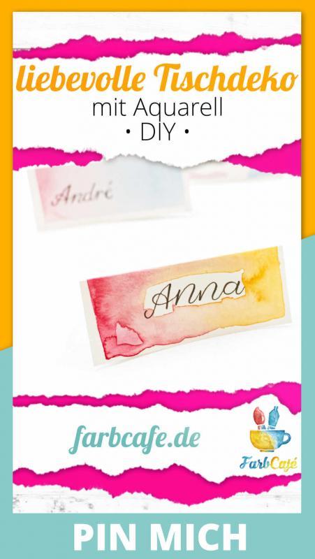 DIY Namensschilder mit Aquarell