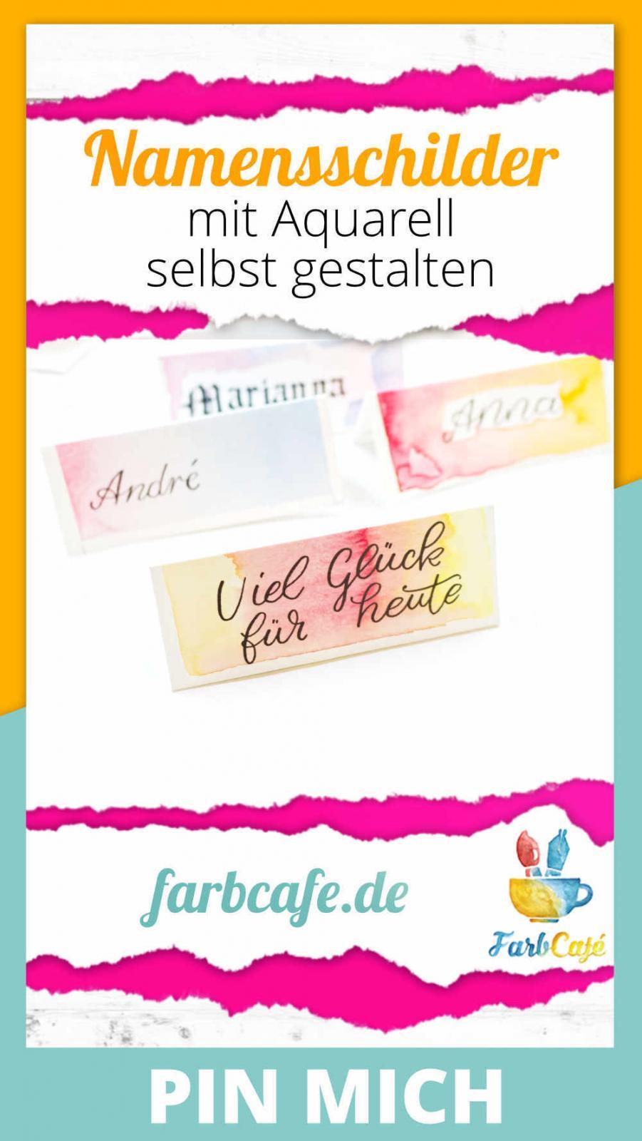 Wunderschone Diy Tischkartchen Mit Aquarell Farbcafe