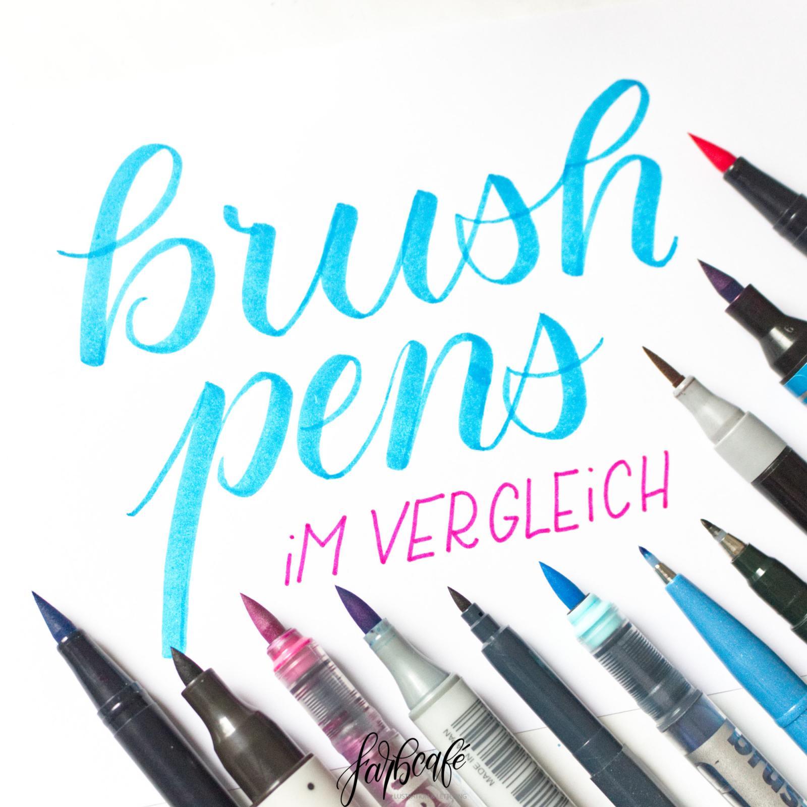 10 Farben Ezigoo Brush Pen Pinselstift Set Pinselmarkierungen mit weichem flexiblen realen Pinselspitze schaffen Aquarell Effekt