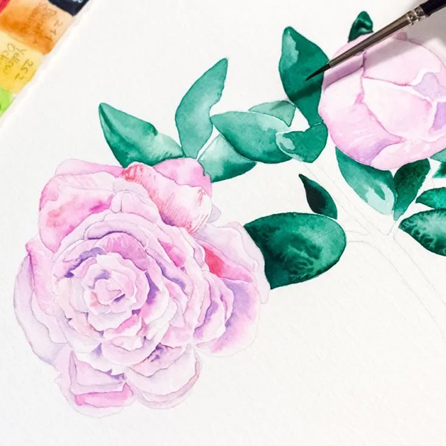 Aquarellblume